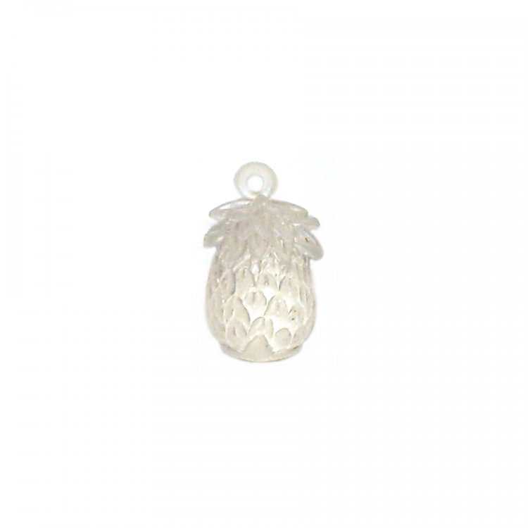 Pineapple Clear Frosted Vintage Charms (6) - Click Image to Close