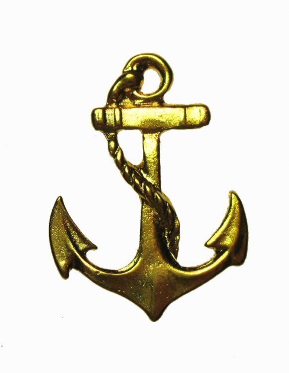Golden Anchor Pendant (2) - Click Image to Close