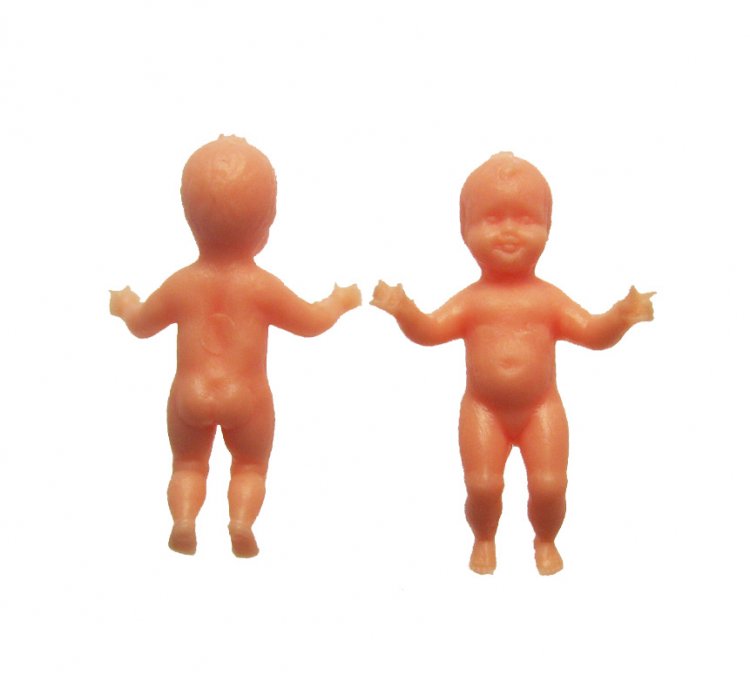 Detailed Vintage TINY Baby Miniatures (2) - Click Image to Close