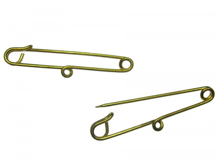 Vintage Brass Kilt Pin with Loop (3) - Click Image to Close