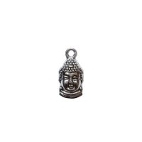 Buddha Head Silvertone Charm (6)