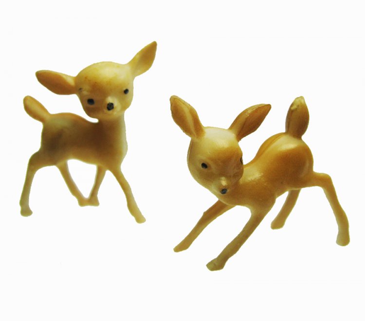 The Cutest Vintage Miniature Deer Set (2) - Click Image to Close
