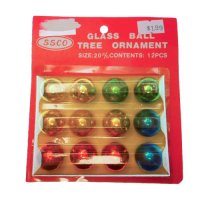 SSCO 12pc Glass Ball Tree Ornaments