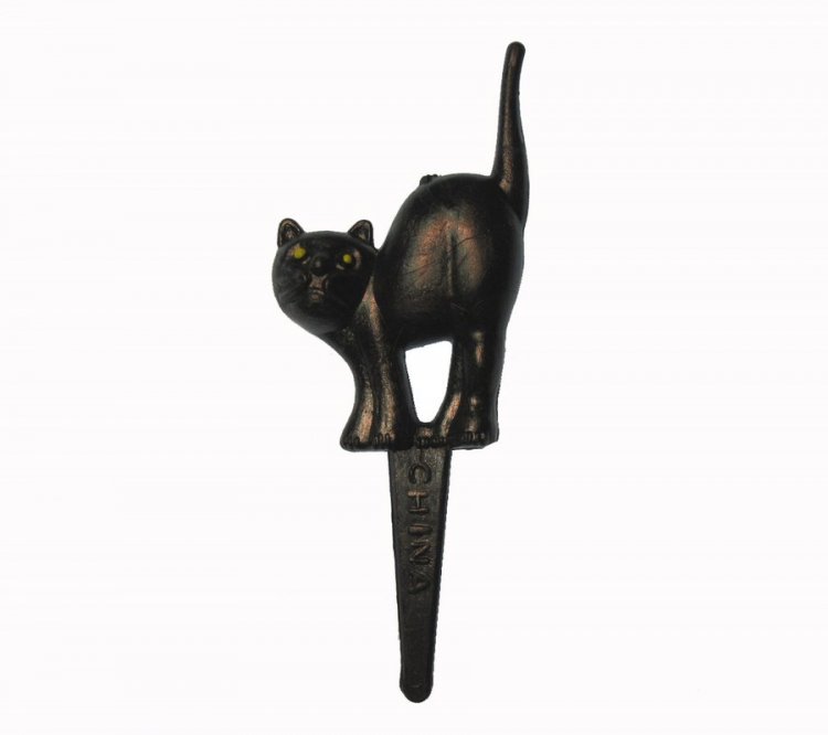 Black Scaredy Cat Cupcake Decor Topper Picks (12) - Click Image to Close