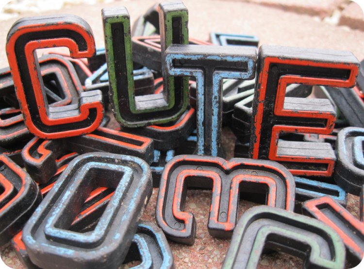 Large Vintage Letters or Numbers (1) - Click Image to Close