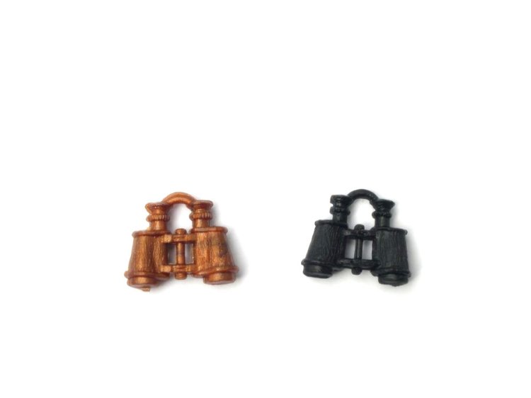 Tiny Black Binocular Vintage Charms (2) - Click Image to Close