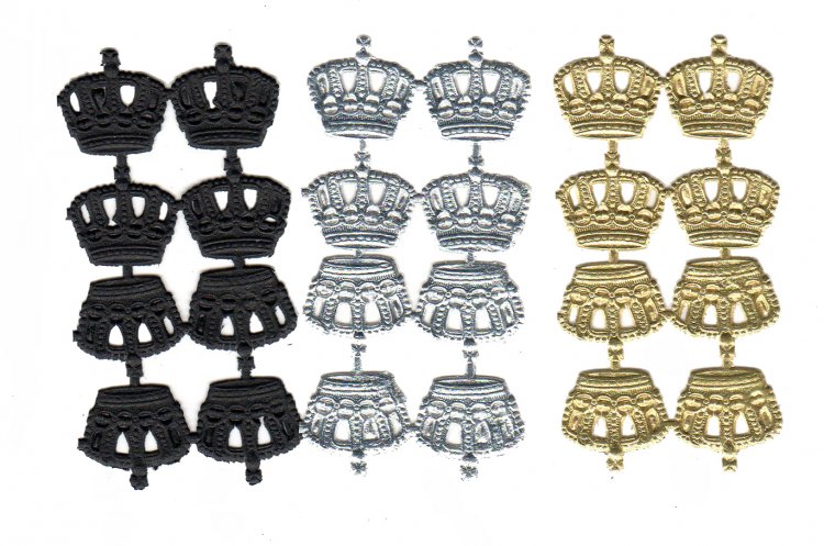 SILVER Little Crown Dresdens (24) - Click Image to Close