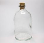 Large Clear Apothecary Glass Corked Bottle (1)