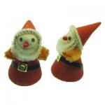 Vintage Miniature Spun Cotton and Chenille Santa (1)