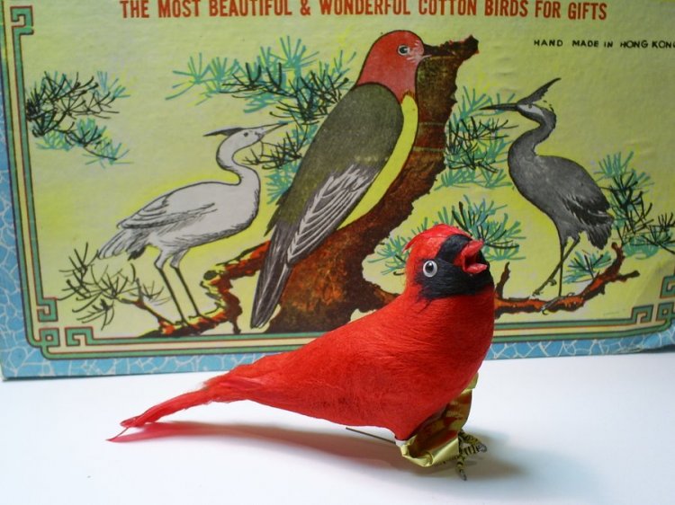Vintage Cotton Cardinal (1) - Click Image to Close