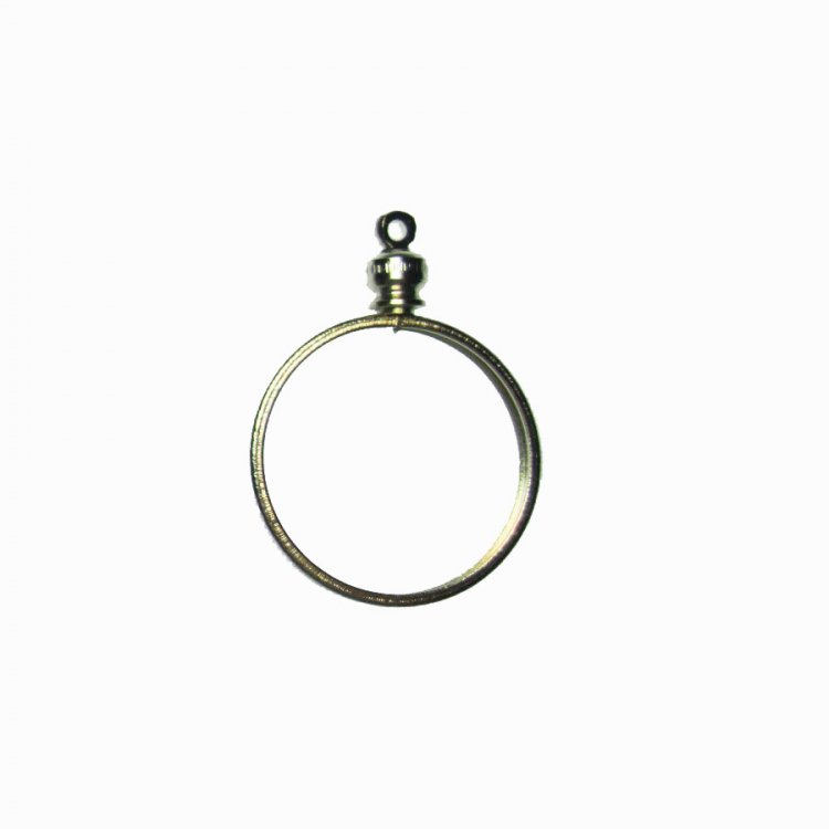 Plated Vintage Coin Holder Pendant (3) - Click Image to Close