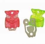 Neon Owl Pull-Apart Key Fob Plastic Charm (1)