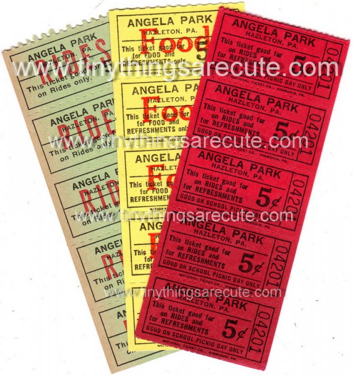 Theme Park Vintage Ticket Pack - Click Image to Close