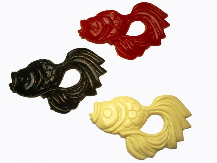 Oversized Fancy Fish Vintage Plastic Finding (1) - Click Image to Close
