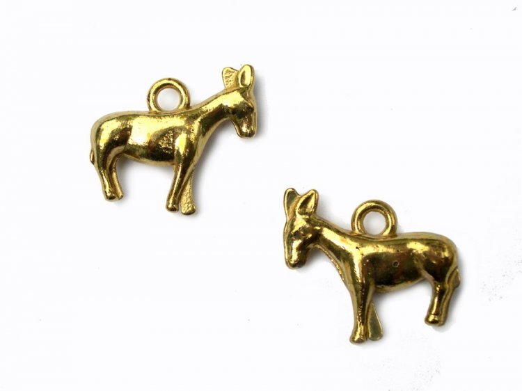 Metal-plated Vintage Donkey Charms (2) - Click Image to Close