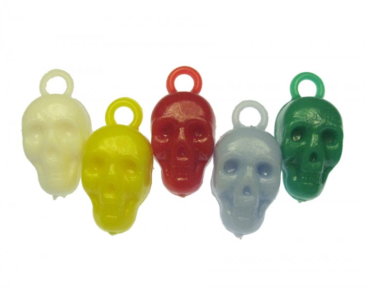 Colorful Skull Gumball Charms (6) - Click Image to Close