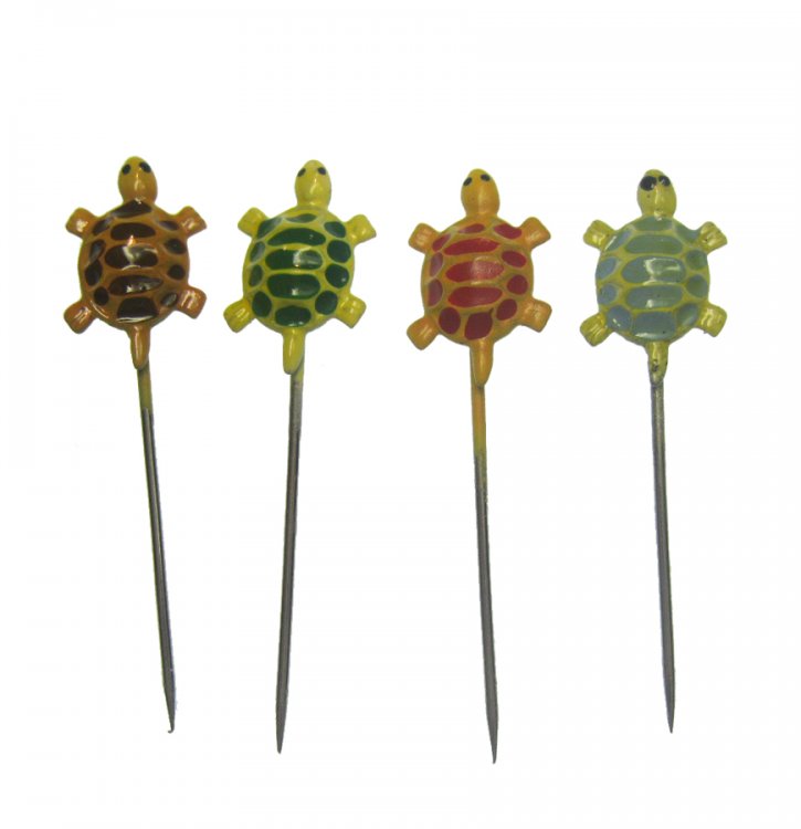 Enamel Turtle Vintage Stick Pins (3) - Click Image to Close