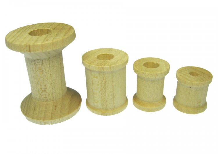 Assorted Wood Spools - Click Image to Close