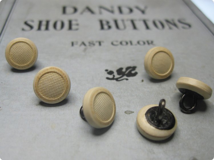 Dandy Antique Shoe Buttons (12) - Click Image to Close