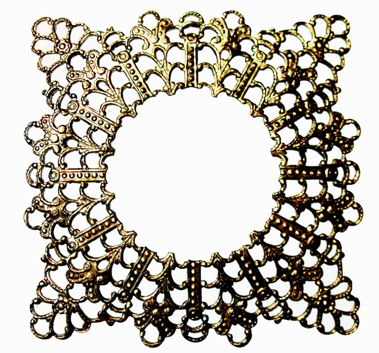 Square Steel Filigree Finding (2) - Click Image to Close