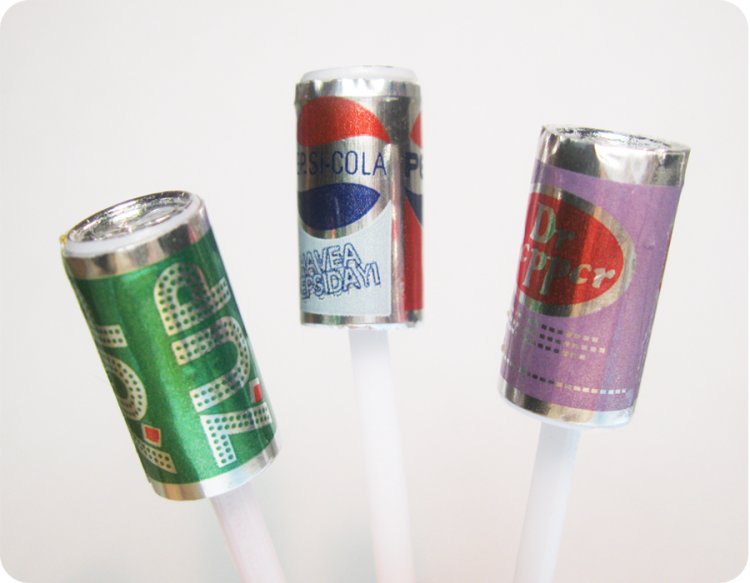 Soda Pop Can Pick Toppers (12) - Click Image to Close
