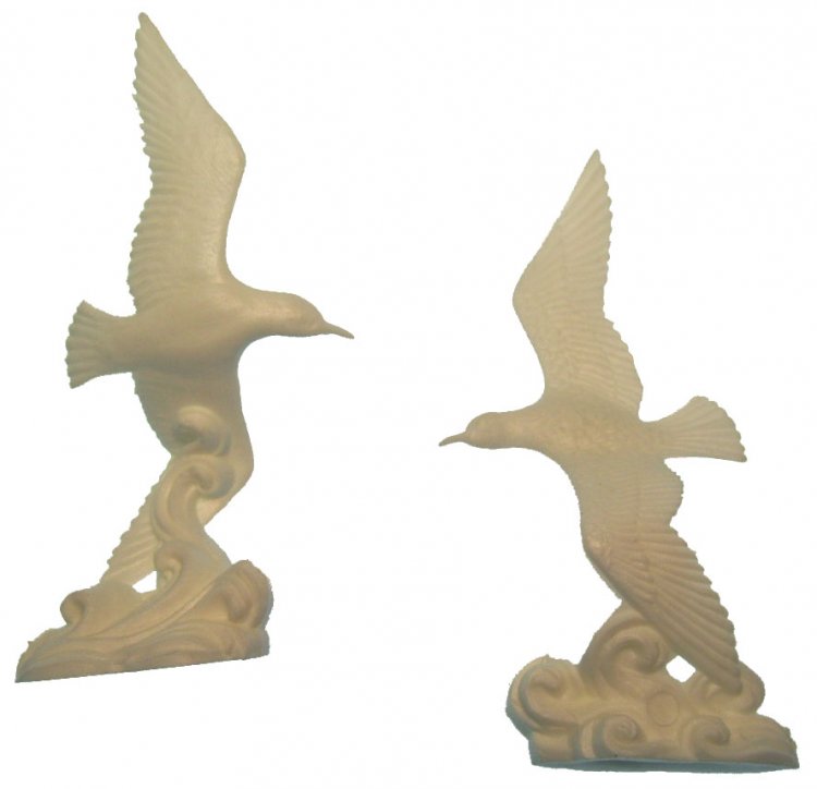 Soaring Seagull Vintage Miniature Figurines (2) - Click Image to Close