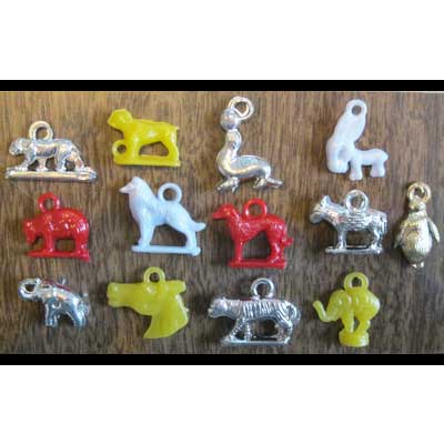 Vintage Plastic Animal Charms (10) - Click Image to Close