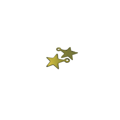 Little Star Raw Brass Charms (20) - Click Image to Close