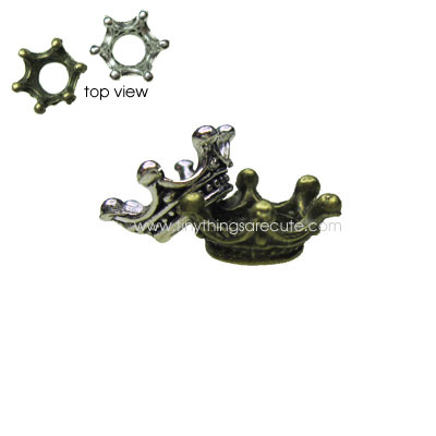 Crown Charm Findings Miniatures (6) - Click Image to Close
