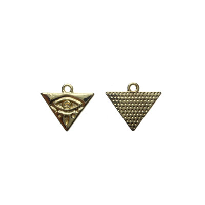 Eye of Providence Goldtone Charm (2) - Click Image to Close