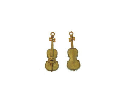 Tiny Violin Vintage Charms (2) - Click Image to Close