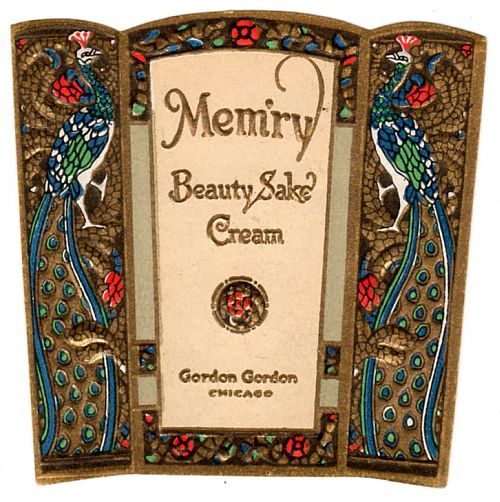 Mem'ry Beauty Sake Cream Vintage Bottle Label (1) - Click Image to Close