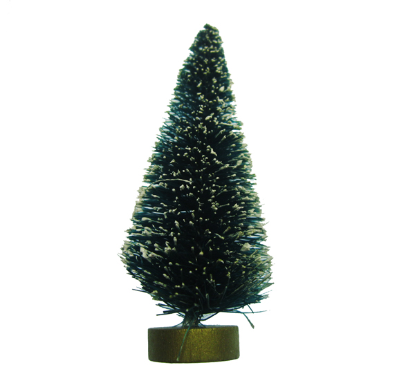 3" Medium Frosty Sisal Bottlebrush Pine Tree (2) - Click Image to Close