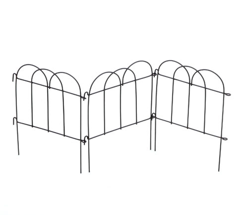 Rustic Wire Small Fairy Garden Fence Panels - Click Image to Close
