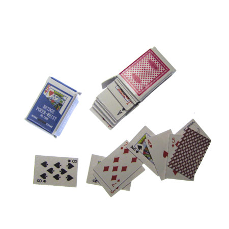 Tiny Miniature Playing Card Deck with Boxes - Click Image to Close