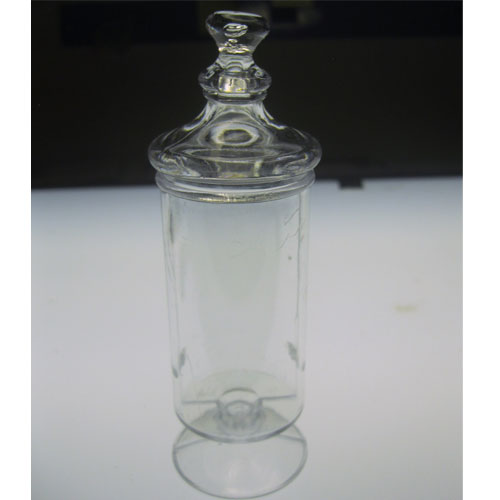 Clear Acrylic Display Apothecary Jar on Stand - Click Image to Close