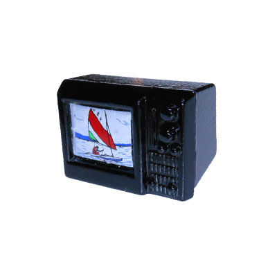 Retro TV with Color Image Miniature - Click Image to Close