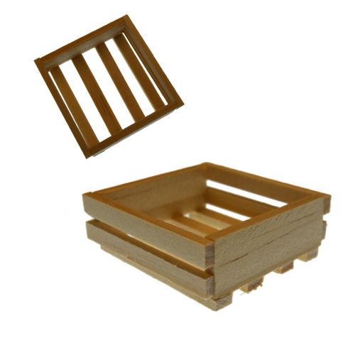 8-Slat Wooden Miniature Crate - Click Image to Close