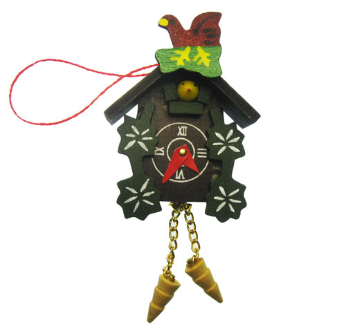 Painted Cuckoo Clock Miniature (1) - Click Image to Close