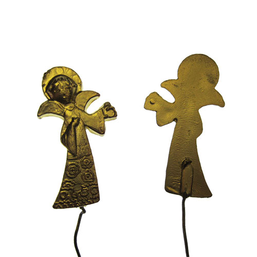 Golden Flat Angel Vintage Wire Picks (2) - Click Image to Close