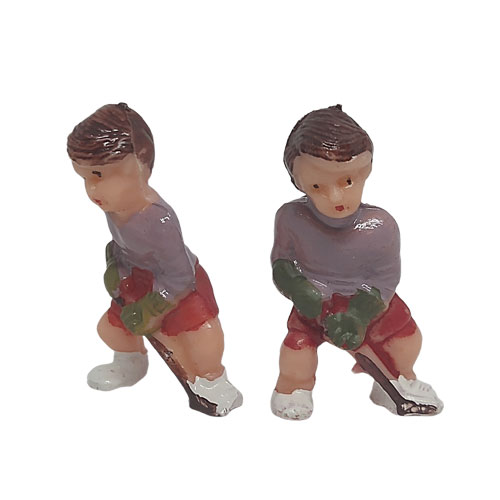 Hockey Players 2pc Vintage Miniatures - Click Image to Close
