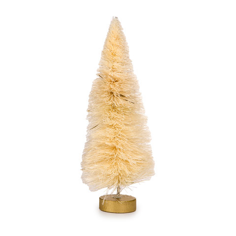 Natural Cream Color Sisal Bottlebrush Tree 6" (1) - Click Image to Close