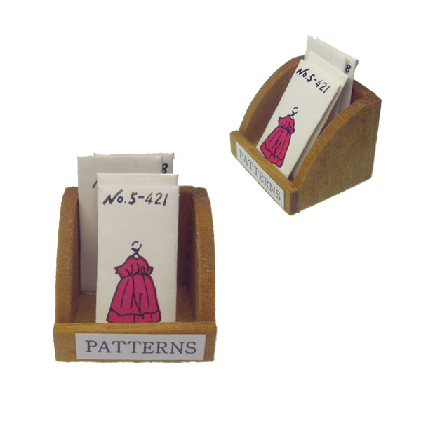 Dressmaker's Pattern Box Vintage Dollhouse Miniature - Click Image to Close
