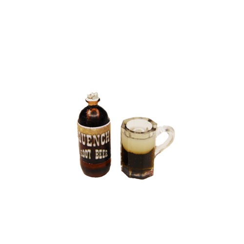 Quench Root Beer Soda Bottle + Mug - Click Image to Close