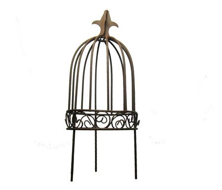 Rustic Ornamental Garden Bird Cage (1) - Click Image to Close