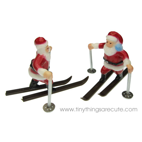 Skiing Santa Claus Miniature (3) - Click Image to Close