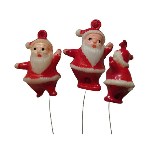 Santa Claus on Wire Vintage Miniatures (3) - Click Image to Close