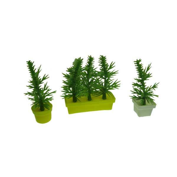 Potted Evergreen Tree Vintage Miniatures (5) - Click Image to Close