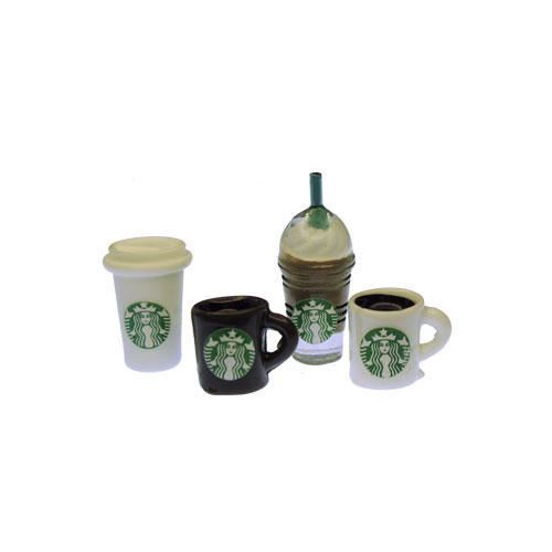 Coffee For Here and To Go 4 pc Mini Set - Click Image to Close
