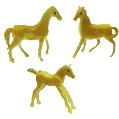 Trio of Tiny Vintage Miniature Horses - Click Image to Close